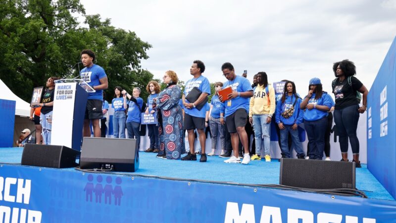 Trevon Bosley speaks at March For Our Lives 2022.