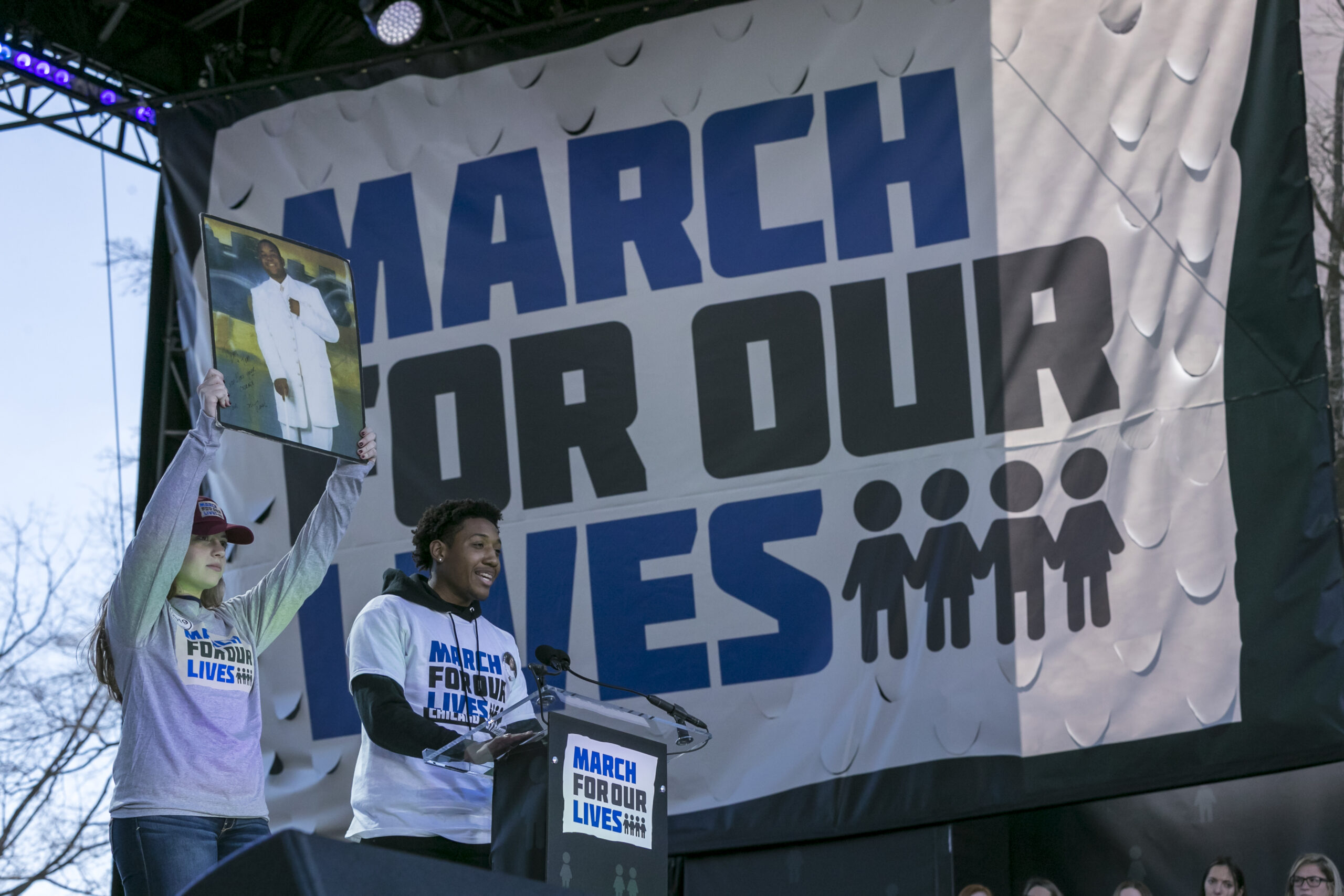 Trevon Bosley speaks during the 2018 March For Our Lives.